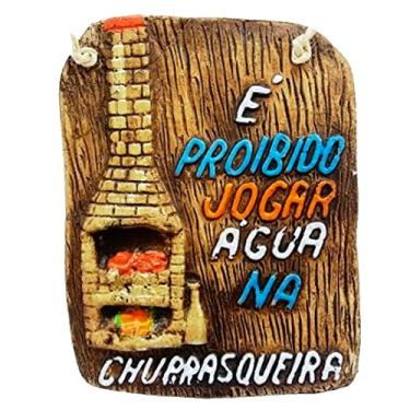 Imagem de Placa de Churrasco Decorativa - Cantinho do Churrasco - É Proibido Jogar Água na Churrasqueira