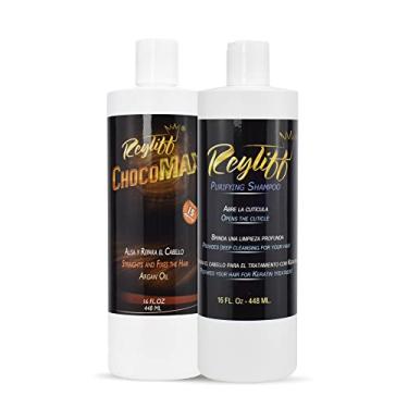 Imagem de Reyliff Tratamento de Queratina Brasileira Chocomax 473 ml com Óleo de Argan em sua Fórmula + Xampu Clareador 473 ml