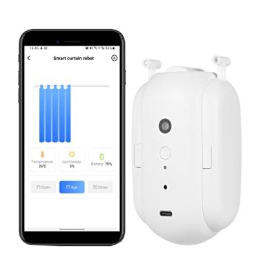 Imagem de CAIJI Sem Fio Inteligente Cortina Motor Temporizador Controle De Voz Dispositivo De Automação Residencial Inteligente Para Substituição De Haste De Trilho De Cortina