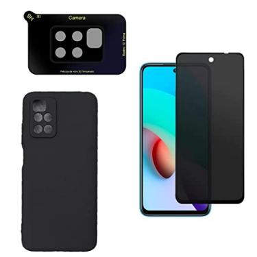 Imagem de Capa Anti Impacto Aveludada + Pelicula Anti Spy + Pel Câmera Para Xiaomi Redmi 10 Prime (Redmi 10 Prime)