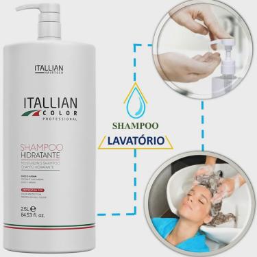 Imagem de Shampoo Hidratante Profissional para Lavatório Itallian Color 2,5 litros