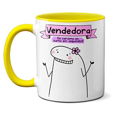 Imagem de Caneca Vendedora Do Carismo Ao Surto Em Segundos! Presente (Amarela)