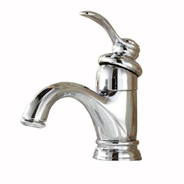 Imagem de LIDON Torneiras de banheiro Torneira da pia do banheiro Latão antigo Torneira do banheiro Torneira da pia do banheiro Furo único Torneira da bacia única, Antigo A (Cor: Antique B)