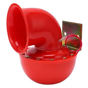 Imagem de KIMISS Buzina de carro 150db buzina de ar vermelha buzina de touro elétrica som de vaca buzina de metal para caminhão trem barco motocicleta carro