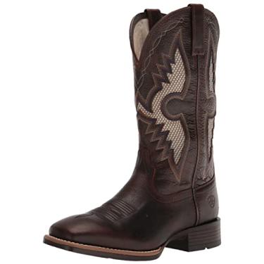 Imagem de Ariat Bota masculina VentTEK estreita bico quadrado ultra western, Uísque escuro, 7 Big Kid