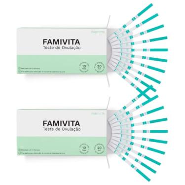 Imagem de Teste de Ovulação Famivita - Testes que identificam o período fértil e permitem planejar as tentativas (20 Testes)