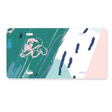 Imagem de DIYthinker Rivers Abstract Plants Art Pattern Placa de carro Decoração de aço inoxidável