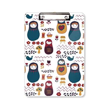 Imagem de Russia Dolls Pôster de flor russa Matrioska Placa de apoio A4