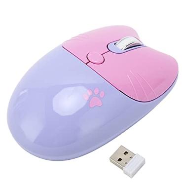 Imagem de BT Cordless Mouse, BT5.0 e 2.4GHz Silent Mouse, Portable Mini Mobile Optical Mouse for Laptop, Desktop, Girl, Working, Family, School, Cafe, Dual Mode (Roxo)