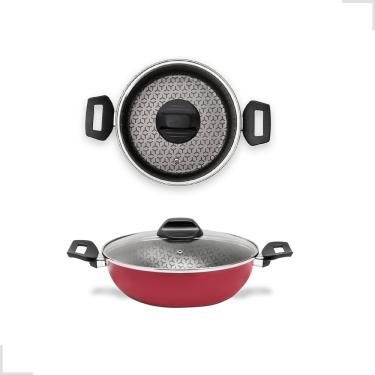Imagem de Panela Wok Com Tampa Anis 2,3 Litros 24cm Antiaderente Brinox
