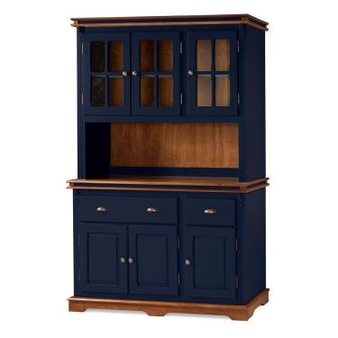 Imagem de Cristaleira Arca e Oratório 6 Portas 2 Gavetas Manchester 2003 Linz Móveis - Azul Petróleo/Imbuia