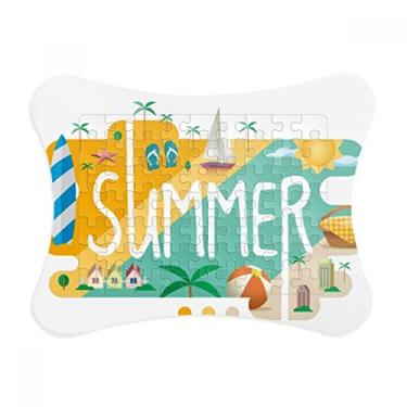Imagem de Moldura de quebra-cabeça para decoração de imagem da temporada de verão