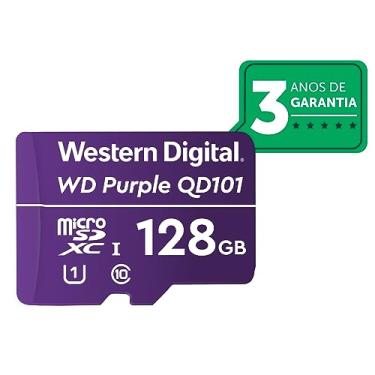 Imagem de Cartão de Memória Com 3 anos de Garantia Micro SD 128GB WD Purple Intelbras