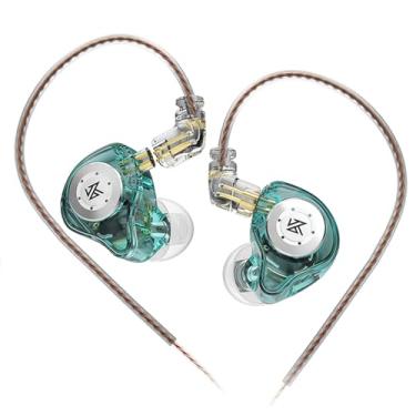 Imagem de Fones de ouvido KZ EDX PRO com 1DD, Yinyoo EDX PRO fones de ouvido intra-auriculares com fio Hi-Fi Deep Bass Sound com 1DD Novo 10 mm Dynamic Driver Over Ear Headset com cabo destacável (ciano, sem microfone)