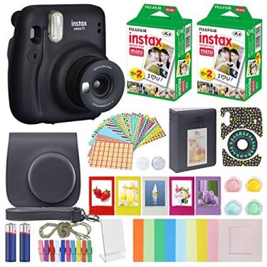 Imagem de Fujifilm Instax Mini 11 Instant Camera Charcoal Gray + MiniMate Accessories Bundle + Fuji Instax Film Value Pack (40 Sheets) Accessories Bundle, Color Filters, Album, Frames