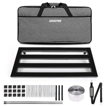 Imagem de Placa de pedal de guitarra Ghost Fire liga de alumínio 2,2 ib super leve efeito pedalboard 27,5" x 11,8" com bolsa de transporte SPL-07