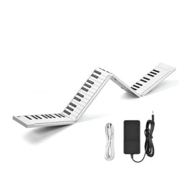 Imagem de teclado eletrônico para iniciantes Piano Digital Dobrável De 88 Teclas, Instrumento Portátil De Teclado Eletrônico Para Estudantes