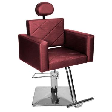 Imagem de Cadeira Poltrona de Cabeleireiro Evidence Fixo Bordô facto