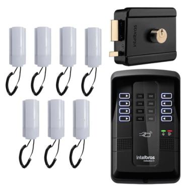 Imagem de Porteiro Eletrônico Coletivo 8 Pontos Intelbras Collective 8i Ramais + 6 Interfones TDMI 300 + Fechadura Elétrica FX 500 Intelbras