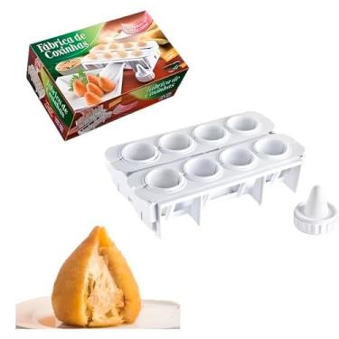Imagem de Lojas Isaura Kit de Forma para Coxinha 8 Cavidades Branco Plástico