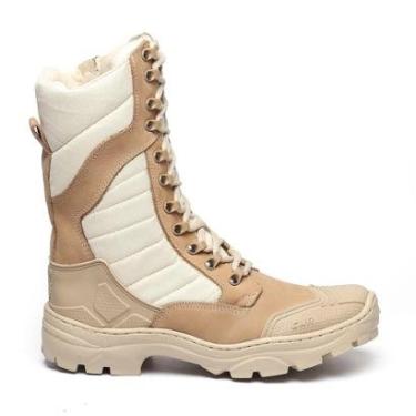 Imagem de Bota Coturno Masculina Couro Militar Preta Cano Médio Estilosa Unissex CMR Shoes-Masculino