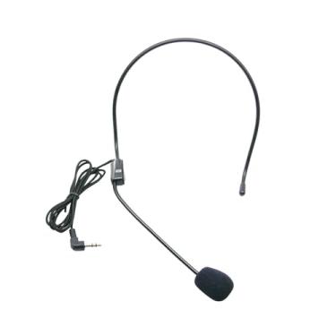 Imagem de kowaku Microfone fone de ouvido para amplificador de voz multiuso fone de ouvido microfone com fio boom para apresentações de alto-falante de palco de ensino, Faixa dupla