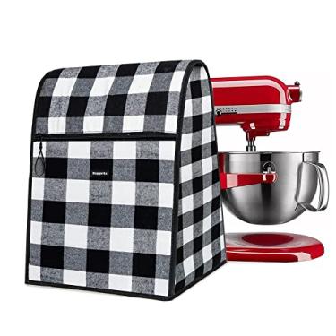 Imagem de BAGSPRITE Tampa de misturador de suporte tamanho completo para misturador KitchenAid, serve para todos os modelos de cabeça inclinada 4,5 a 7 litros, bolsos para acessórios de misturador de cozinha