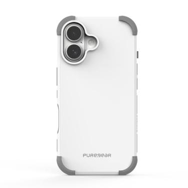 Imagem de PureGear Capa magnética DualTek para Apple iPhone 16 Plus, proteção aprovada e testada militar, compatível com MagSafe capa protetora resistente e durável para iPhone 16 Plus MagSafe, branca