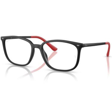 Imagem de Óculos de Sol Ray Ban Preto Vermelho RX7245L 8389-56-Masculino