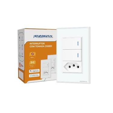 Imagem de NOVADIGITAL Interruptor Inteligente Zigbee 2 Teclas C/Led Indicador + Tomada Smart