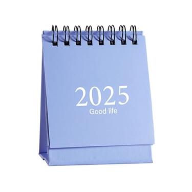 Imagem de Aiffort Calendário de mesa pequeno 2024 ano novo mini calendário criativo mesa multifuncional planejamento de horários agendas diárias 2,95" x 3,9" (azul celeste)