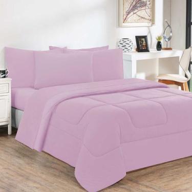 Imagem de Edredom Malha 100% Algodão Gran Moratta 1 Peça King - Rosa Bebê/Rosa B