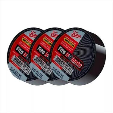 Imagem de Fita Isolante Anti Chama Fame 19mm X 20m Kit C/3 Und