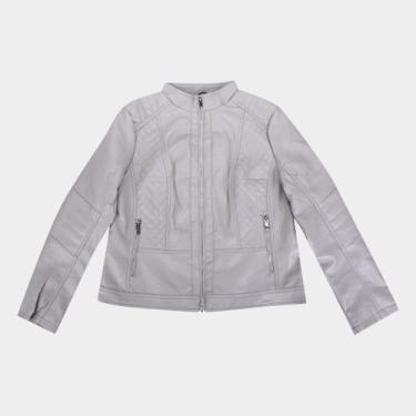 Imagem de Jaqueta City Lady Matelassê Feminina, Cinza claro, G2