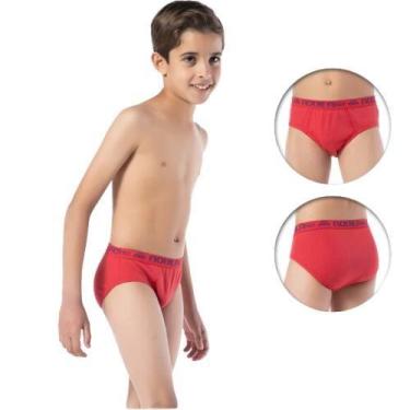 Imagem de Kit 3 cuecas infantil slip 100% algodão premium conforto dia - AQUILA,