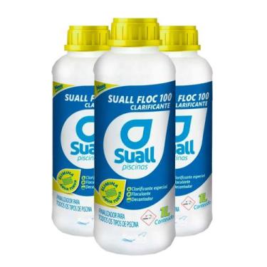 Imagem de Kit 03 floc100 clarificante floculante 1l cada - SUALL