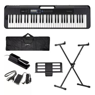 Imagem de Teclado Casio Casiotone Cts300 61 Teclas Bk Preto + Kit