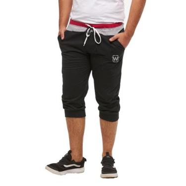 Imagem de Bermuda de moleton masculina saruel skinny B1W - Wooks, Preto, P