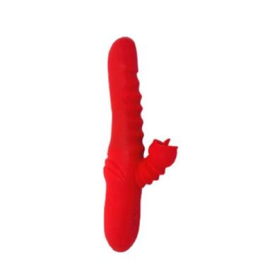 Imagem de Vibrador Pulsador com Estimulador - Coleção Lamour Lovetoys, Vermelho