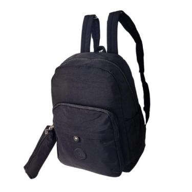 Imagem de Mochila E Estojo Em Tactel Juvenil Feminino Escolar - Sport, Preto