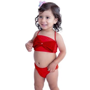 Imagem de Biquíni Bebê Laço Amarração Rolotê Trançado Costas Cruzadas - HYPE MOD