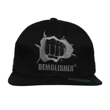 Imagem de Boné Demolisher Puntch Cinza Aba Reta  - Preto
