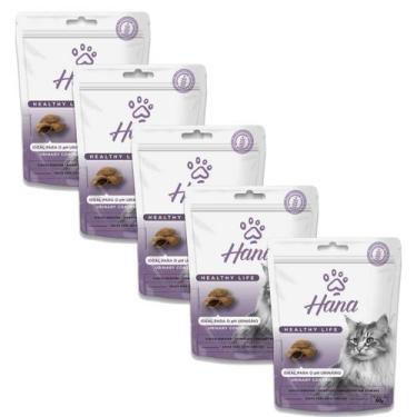 Imagem de Kit 5 Petisco Hana Controle Urinario Gato Snack Adulto 60g