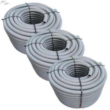 Imagem de 3 Rolos De Eletroduto E Conduíte Corrugado Flexível 3/4x50m - Tecnopra
