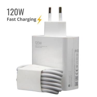 Imagem de Carregador Turbo 120W Cabo USB-C Com Adaptador Compatível Com Mi 14/Mi