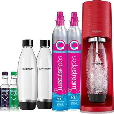 Imagem de SodaStream Terra Sparkling Water Maker Bundle (Vermelho), com CO2, gar