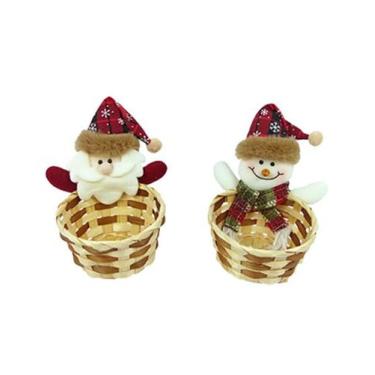 Imagem de Cesta de palha com boneco sortidos 15x12cm - RIO MASTER