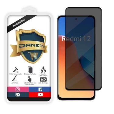 Imagem de Película De Vidro Privacidade Para Xiaomi Redmi 12 3d Full - Danet