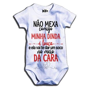 Imagem de Body de Bebê Não mexa comigo minha dinda é louca