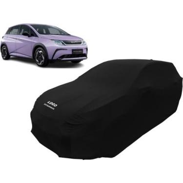 Imagem de Capa Automotiva Com Logo Byd Dolphin Para Carro Suv - Mz, Preta